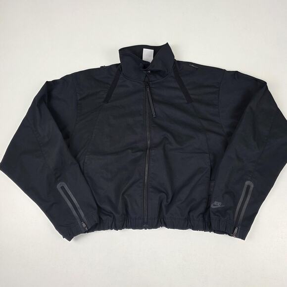 Nike Tech Pack Jacket Womens Small Black Dri-FIT Full‎ Zip Lightweight Athletic - Picture 1 of 14